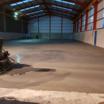 Smoothed out concrete flooring for a large warehouse in Cookstown