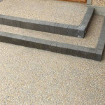 Recently constructed back garden pathway leading to the house