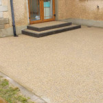 Exterior concrete flooring path