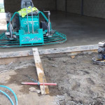 Commercial workshop with fresh concrete flooring
