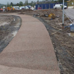 Large textured commerical pathway installed cookstown