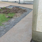Concrete exterior pathway
