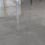 Shiny polished concrete interior floor