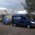 DMG van outside job site
